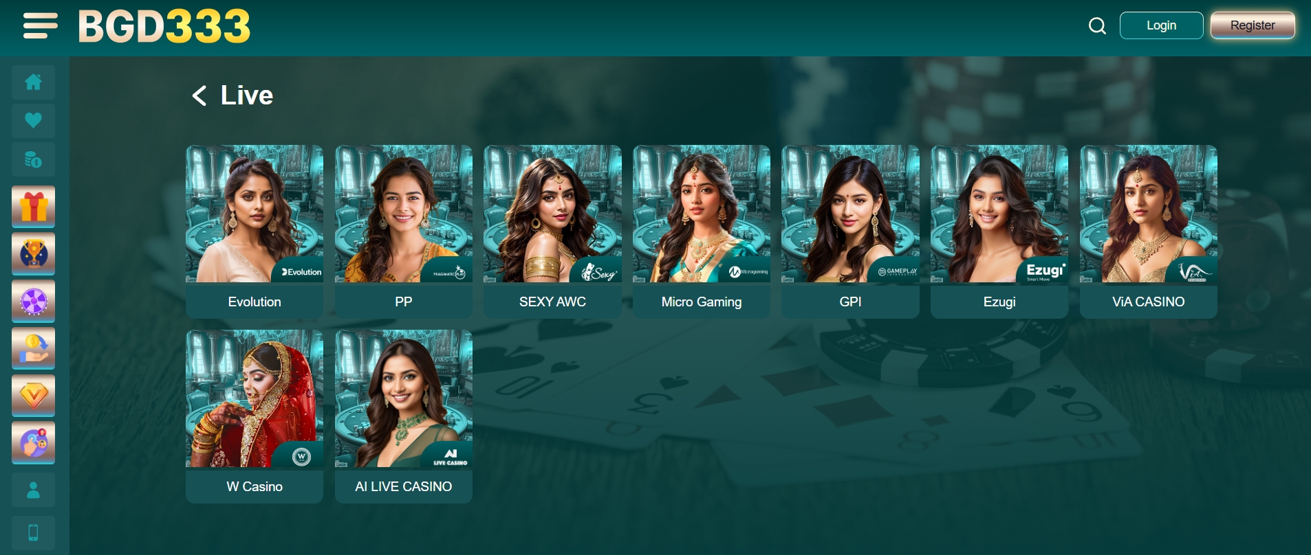 BGD333 Live Casino